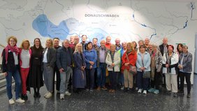 Ein Gruppenbild der Reisegruppe im Haus der Donauschwaben in Sindelfingen. Bildnachweis: BdV-Landesverband Hessen