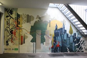 Das fertige Graffiti von Oscar Alien.